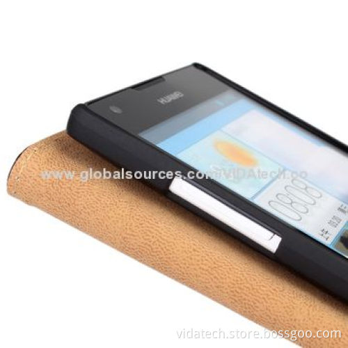 Leather Case with Standing for Huawei Ascend G700